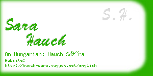 sara hauch business card